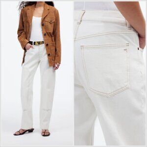 Madewell Womens The Dean Easy Straight Jean VTG Canvas Cream Sz 29